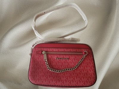 Michael Kors Jet Set Travel Crossbody Bag Hot Pink NWT