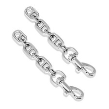 2pcs Silver Purse Strap Extender Chain for Bags Shoulder Length Adjustable