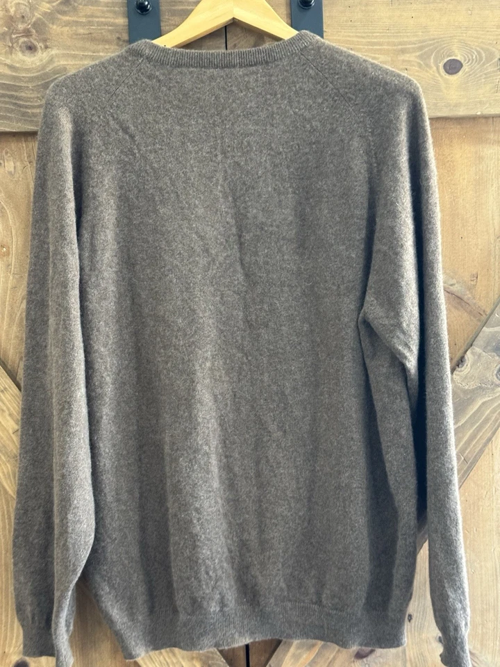 Suéter L Pure Cashmere Mujer Talla XL Marrón Cuello Redondo Cápsula Minimalista Foto 4 de 4