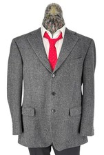 Tombolini Men's Wool Cashmere Blazer Grey Made In Italy EU58 DE58 US48