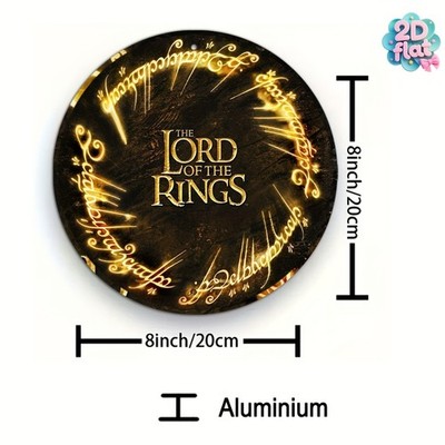 Warner Bros,The Lord of the Rings, Exquisite Round Tin Metal Signs Home Décor8x8