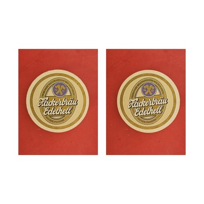 Hacker-Pschorr Hackerbräu Edelhell Brauerei Bierdeckel Beermat