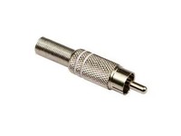 Cinchstecker, Metall, WeißE Kennung
