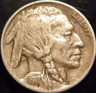 1917-P Buffalo Nickel Choice Original VF/XF