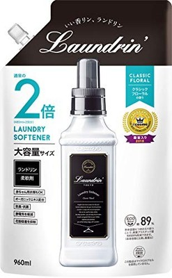 Laundrin' Fabric Softener Large Capacity Classic Floral Refill 960ml/32.4oz