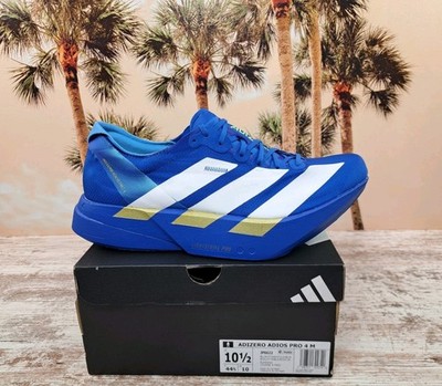 Adidas ADIZERO ADIOS PRO 4 Running Shoes Blue Lime Burst Mens Size 10.5 RARE NEW