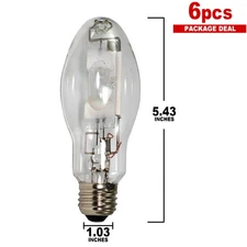 6PK - BulbAmerica M175/E/MED - 175 watts Metal Halide Medium Base Bulb