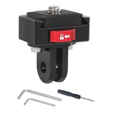 Aluminium Mini Dual Slot Quick Release Mount Action Camera 1/4 Turn For SLR Cage