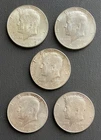 5 x 40% silver Kennedy Half Dollars 1966 and 1967