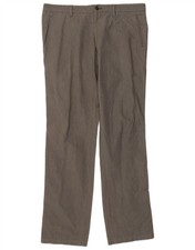 Dolce & Gabbana Mens Straight Chino Trousers W38 L36 Grey Pinstripe Cotton AM24