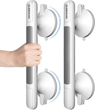 Suction Grab Rails Bathroom 33cm Safety Handles No Drill 2 Pack