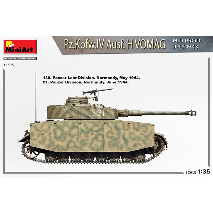 Miniart #35305 1/35 Pz.Kpfw.IV Ausf. H Vomag. Mid Prod. July 1943