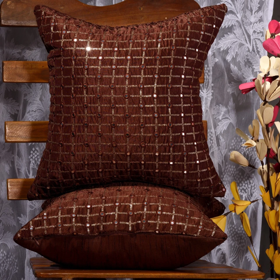 Коричневый наволочка для дивана декоративные подушки ручной работы наволочки 2p - Изображение 3 из 4