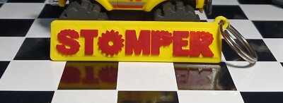 3D Printed Red & Yellow Schaper STOMPER Keychain *Stompers not included ...
