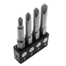 4 pcs OHIY Tri-Wing Drive Screwdriver Insert Bit Set CR-V Steel 2in Long Shank