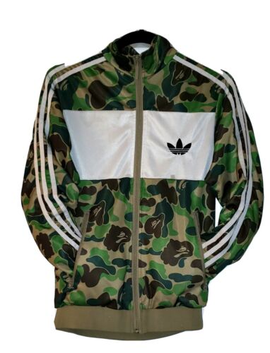 Interacción vistazo estaño Authentic Bape x Adidas Green Camo Track Jacket Men's Size Medium | eBay