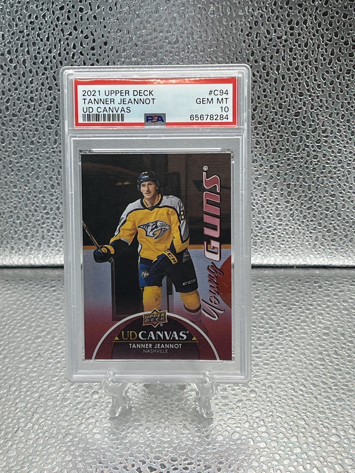 2021 Series 1 UD Canvas Young Guns Tanner Jeannot #C94 PSA 10 GEM MT Rookie RC