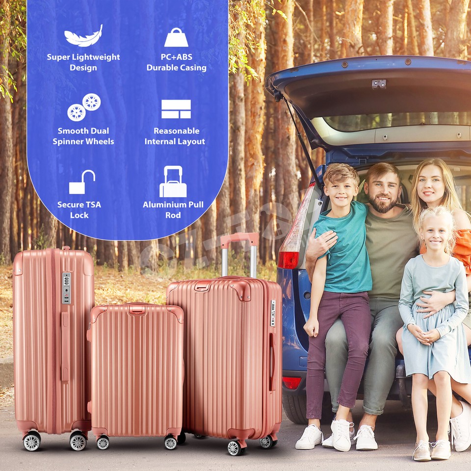 Luggage Trolley Travel Suitcase Hard Cabin Case Lightweight Storage