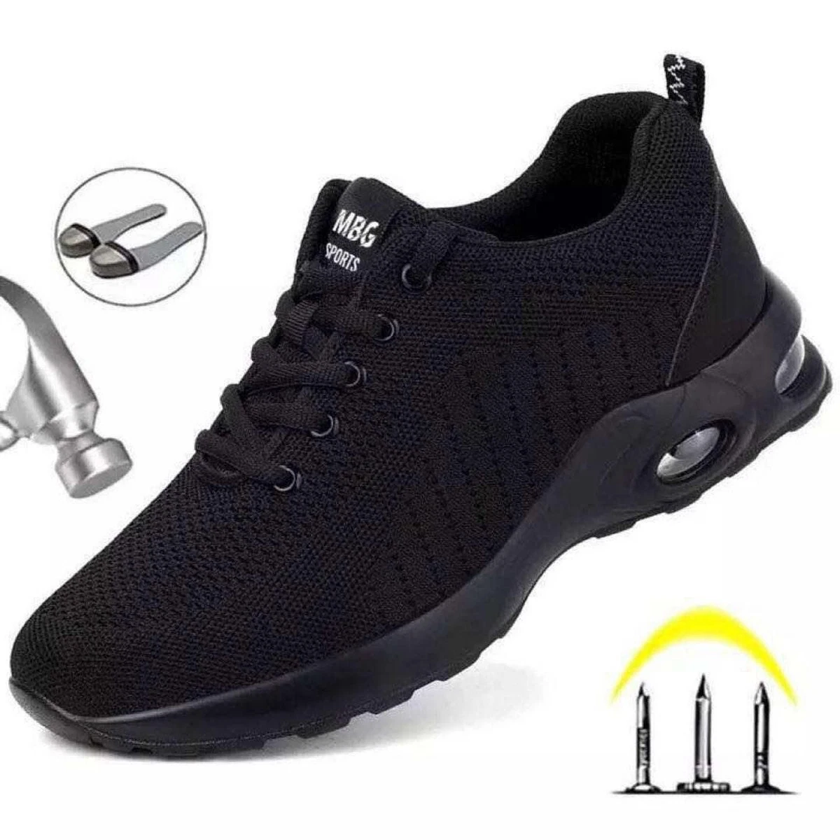 Zapatos de trabajo con punta de acero para hombre zapatillas de