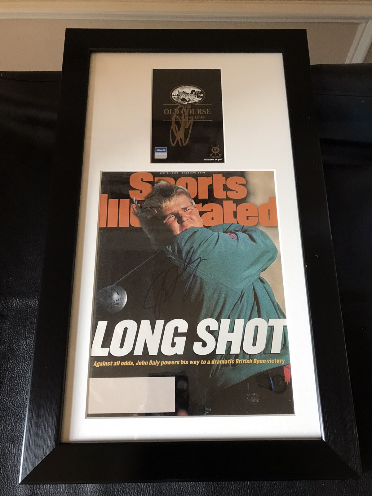 John Daly Autographed Signed /Auto SI British Open Magazine And St Andrews Scorecard COA 