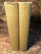 1897 2 VOL SET SPECIMENS OF THE PRE-SHAKESPEREAN DRAMA MANLEY HC 1st
