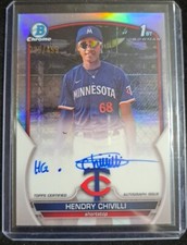 Hendry Chivilli 2023 1st Bowman Chrome Refractor AUTO /499  #CPA-HC