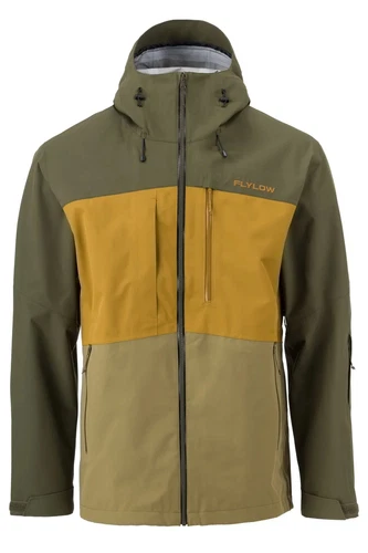 Flylow Quantum Pro Men's Winter Jacket, Evergreen/Rye/Capers, Small