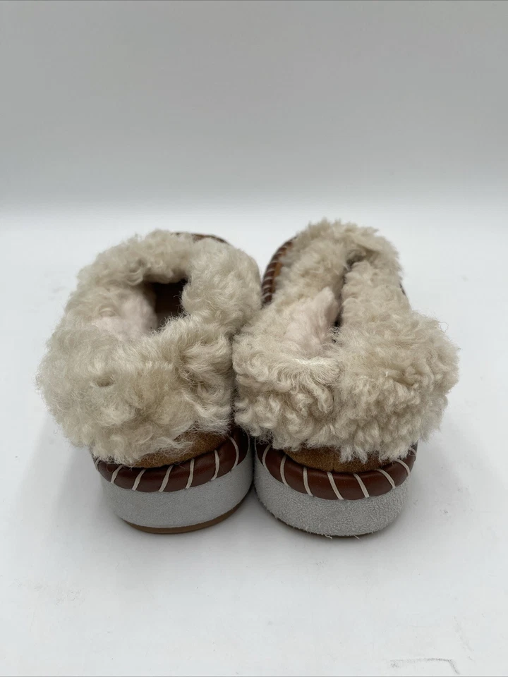 Женские туфли-тапочки Tory Burch из натуральной овчины с подкладкой коричневые размер 5 - Изображение 4 из 4