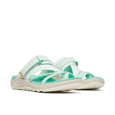 (取寄) メレル レディース テラン 4 ポスト Merrell women Terran 4 Post Celadon Merrell Terran 4 Post Wrap Celadon Comfort Sandal Women's sizes 5