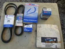 Lot of vintage Car Quest Automotive Parts in original boxes Belts Filters Hose