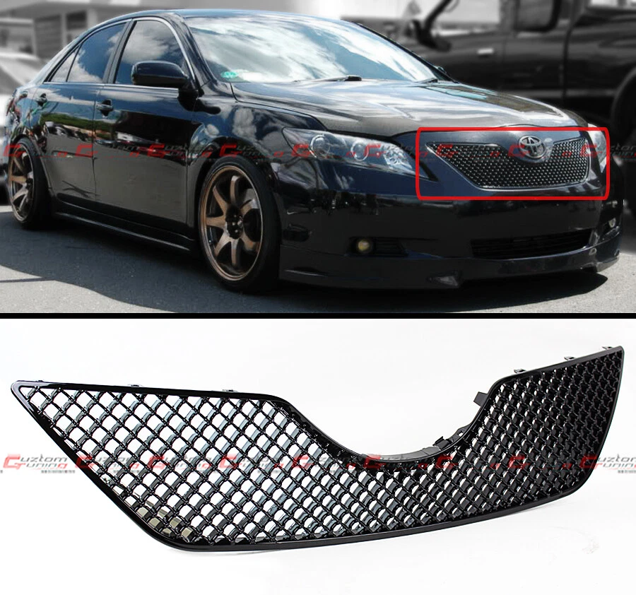 PARA 2007-2009 TOYOTA CAMRY LE SE XLE JDM 3D GRADE FRONTAL DE DIAMANTE GRADE DE MALHA - Imagem 2 de 4