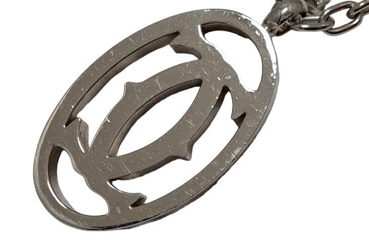 Authentic Cartier Key Ring 2C de Cartier Decor C2 Logo Authentic Cartier Key Ring 2C de Cartier Decor C2 Logo