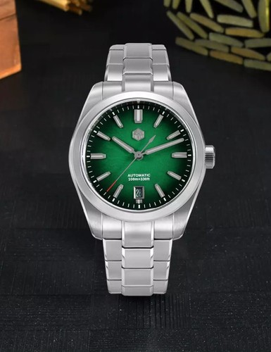 San Martin Automatik Uhr SN0144 Jian Zhan GADA Gradient Green 39mm
