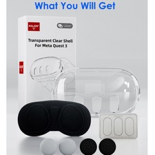 Tempered Lens Film Rocker Caps Crystal Case VR Accessories Kit For Quest 3