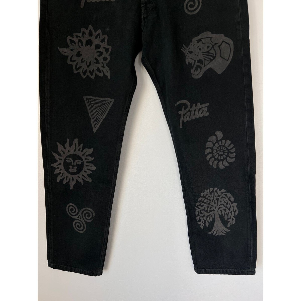 パンツ 36 PATTA / Hope Love Peace Jeans Patta Hope Love Peace Denim Jeans - Size 36/34 - Black - NEW