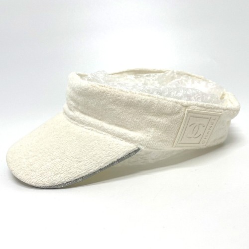 CC Mark Sun visor hat pile White 