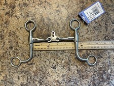 5  Western Floating Spoon Bit Brushed Stainless, Copper Ring Horse Bit 354