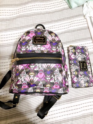 Loungefly X Disney Villains Mini Backpack + Wallet Set | eBay display picture 2