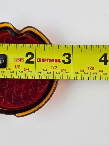 K-D Triflex Cult No. 275 Cristal Rojo Luz Trasera Lente Cubierta 2 5/8" Diámetro - Imagen 9 de 9