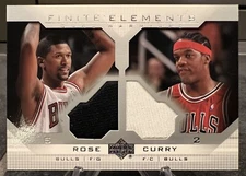 JALEN ROSE EDDY CURRY 2003 UPPER DECK FINITE ELEMENTS GAME USED WARM UP PATCHES