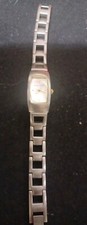 Womens Nine West Watch Silver Tone  New Battery GOOD Condition Works