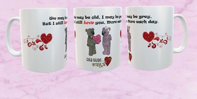 Kaffeebecher - Liebevolles Geschenk ''Kalte Hände, warmes Herz'' Keramik 11 fl oz