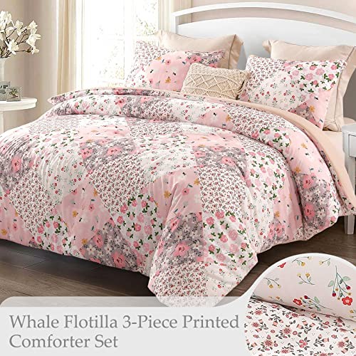 Full Queen Size Comforter Set, Printed Pink Soft Warm Bedding Comforter Sets - Picture 3 of 7