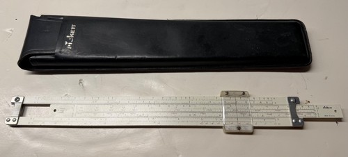 Pickett Slide Rule Model N 1010-T TRIG ca. 1960s w/ black case