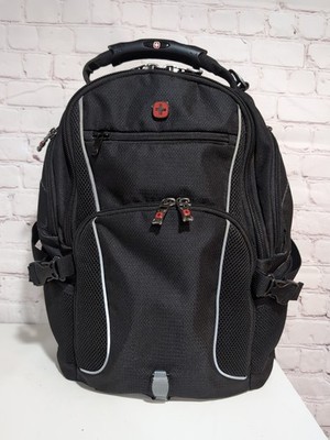 Wenger 9550-44-Pro II 15'' Computer Backpack Swiss Laptop New Black Gray EUC