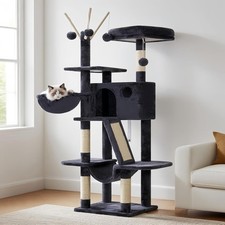 Hey-brother Cat Tree, 53 inch Cat Tower for Indoor Cats, Cat House with