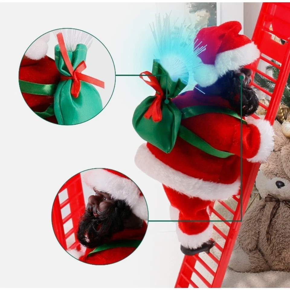 Santa Claus Cuerda de Escalada Eléctrica Escalera Escalada Santa Escalera Eléctrica Santa Foto 2 de 4