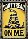 New Tin Sign Metal Poster Don't Tread on Me Gun Rights Shop Garage Man Cave 8x12