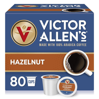 Hazelnut Flavored, Medium Roast, 80 Count, Single Serve Coffee Pods for Keurig K