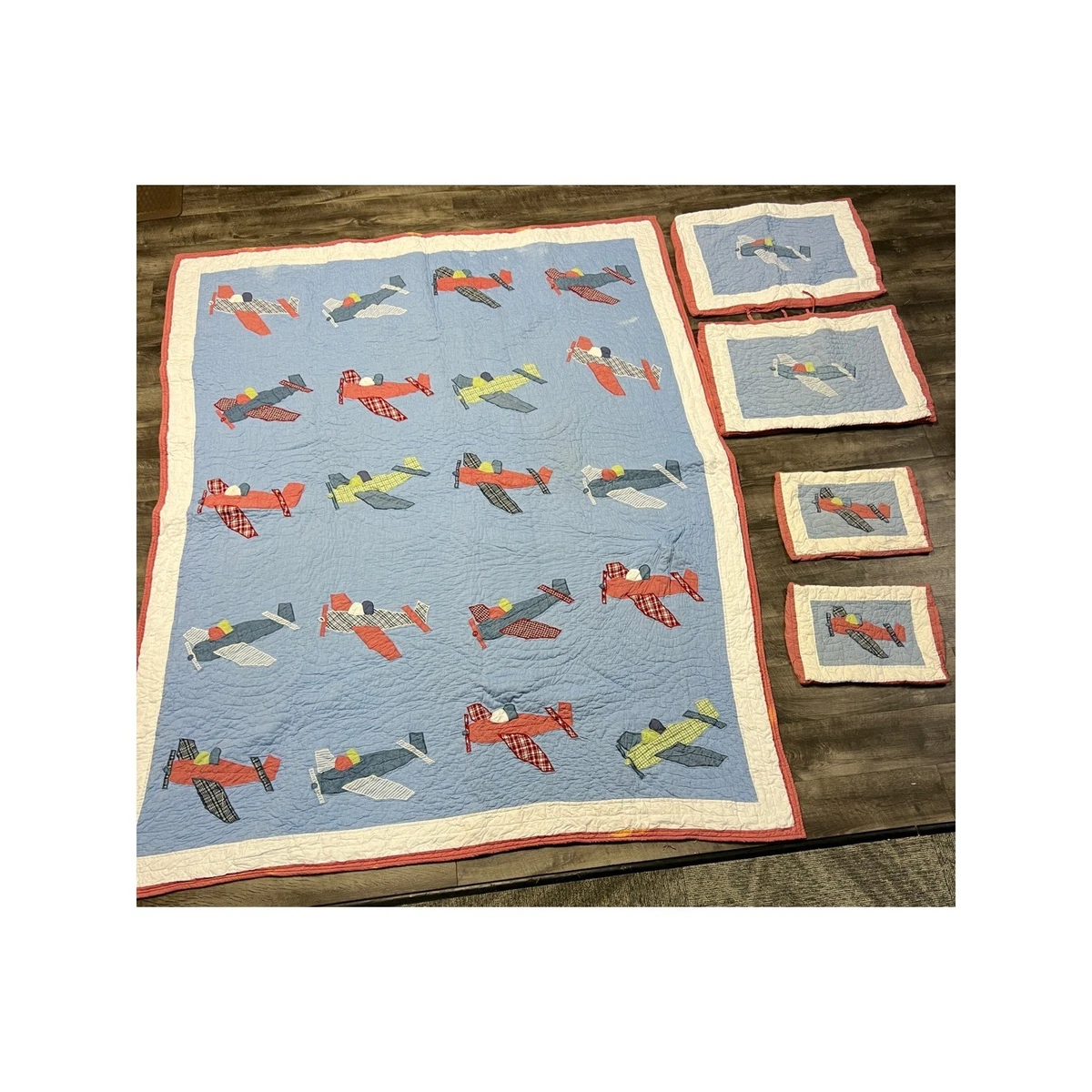 Parure de Lit Avion 3D Housse de Couette Zippée avec Taie d'oreiller